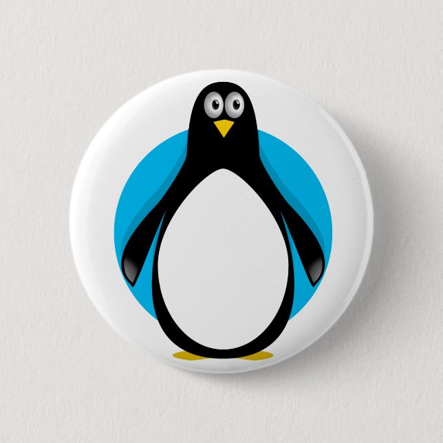 Cute Penguin 6 Cm Round Badge (Front)