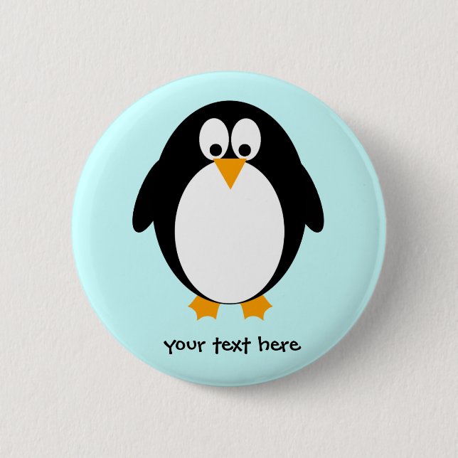 Cute Penguin 6 Cm Round Badge (Front)