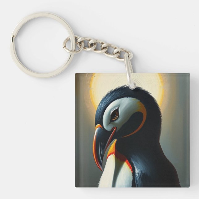 Cute Penguin Adventure Key Ring (Front)