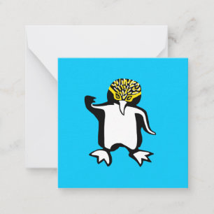 Cute PENGUIN- Animal lover - Ocean Blue Card