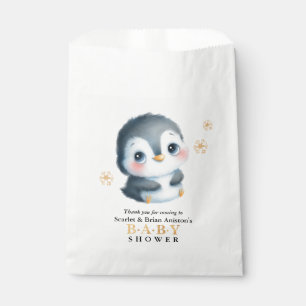 Cute Penguin Baby Shower Favour Bag