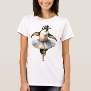 Cute penguin ballerina dancing ballet T-Shirt