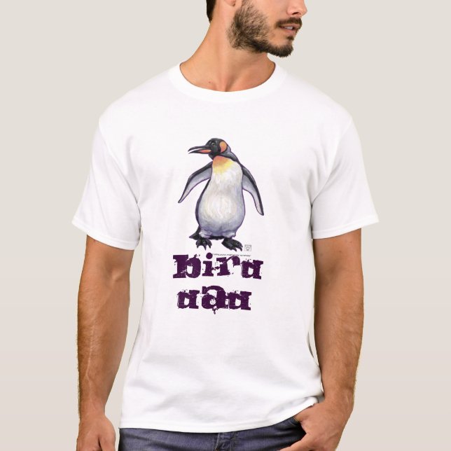 Cute Penguin Bird Dad T-Shirt (Front)