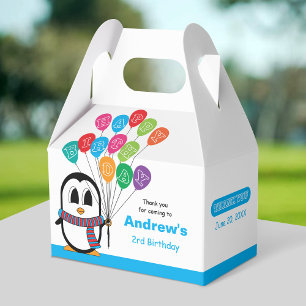 Cute Penguin Birthday Gable Box