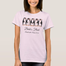 Cute Penguin Bride's Flock Pink Bachelorette