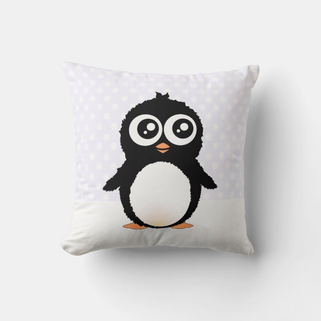 Cute penguin cartoon cushion (Front)