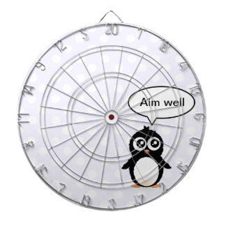 Cute penguin cartoon dartboard