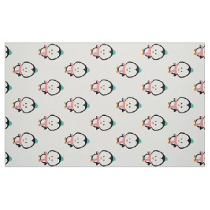 Cute penguin cartoon fabric