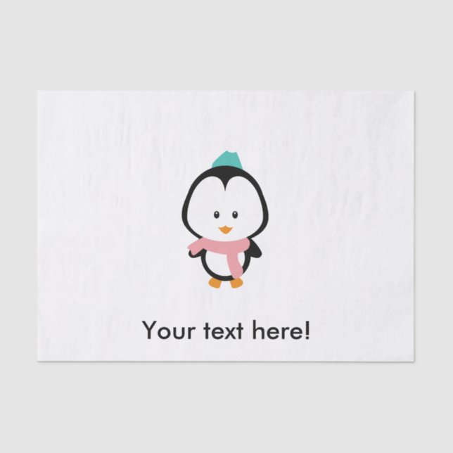 Cute penguin cartoon tissue paper (Front)