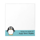Cute Penguin Cartoon with Area for Name