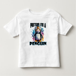 Cute Penguin Cat Design for Playful Creations Toddler T-Shirt