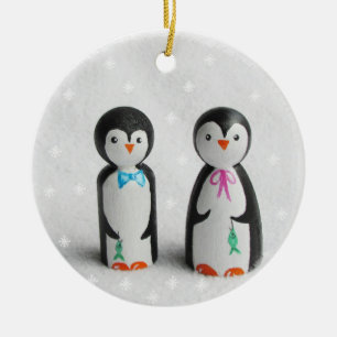 Cute Penguin Ceramic Ornament