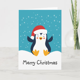 Cute Penguin Christmas Greeting Card