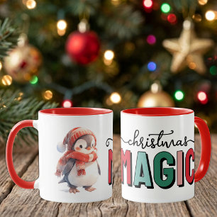 Cute penguin christmas magic mug