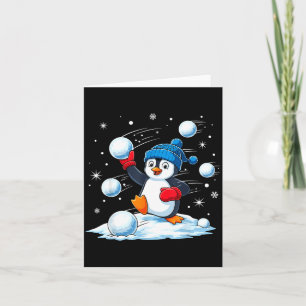 Cute Penguin Christmas Pajamas Shirt Boys, Penguin Card