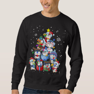 Cute Penguin Christmas Tree Gift Decor Xmas Tree Sweatshirt