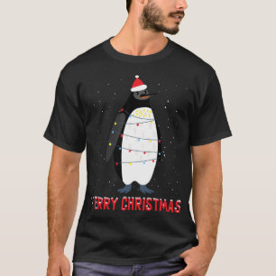 Cute penguin Christmas Tree Lights T-Shirt