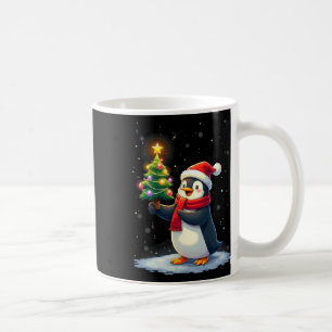 Cute Penguin Christmas Tree Pajama Girls Boys Funn Coffee Mug