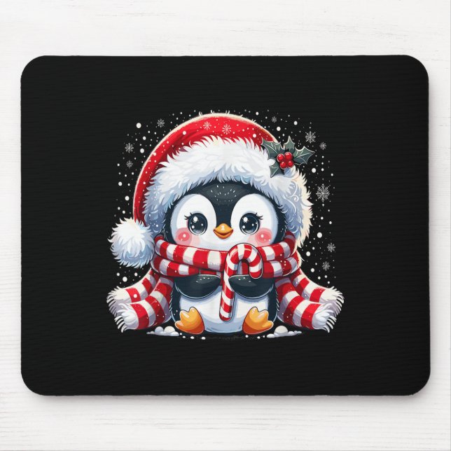 Cute Penguin Christmas Xmas  Mouse Pad (Front)