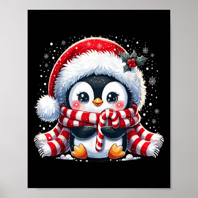Cute Penguin Christmas Xmas  Poster (Front)