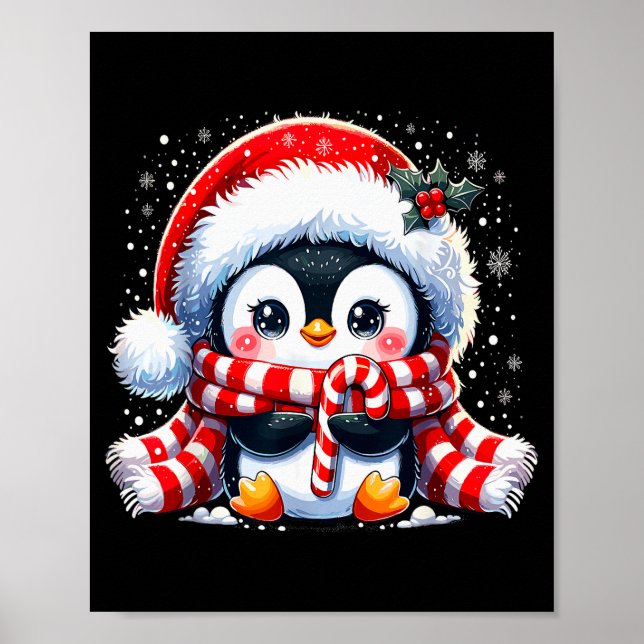 Cute Penguin Christmas Xmas  Poster (Front)