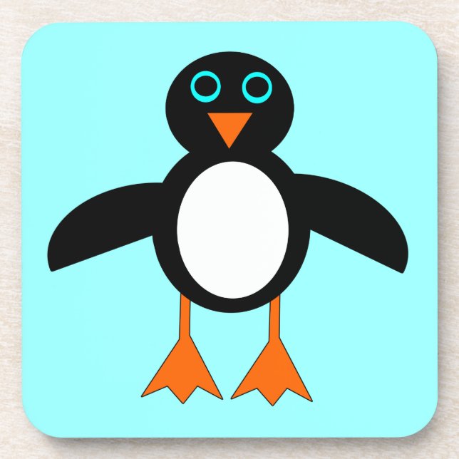 Cute Penguin Cork Coaster (Front)