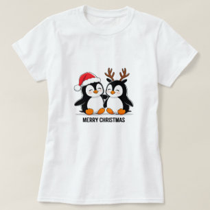 Cute Penguin Couple Christmas – Festive Holiday T-Shirt