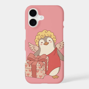 Cute Penguin Cupid Galentine Phone Case - iPhone