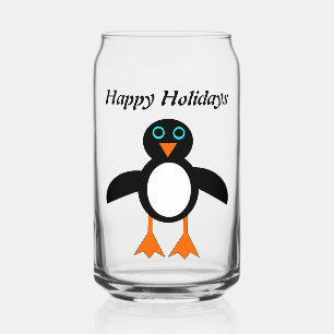 Cute Penguin Custom Can Glass