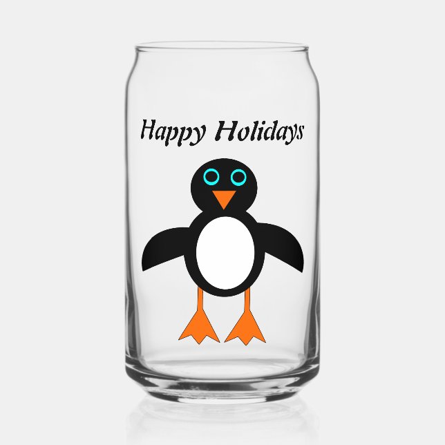 Cute Penguin Custom Can Glass (Front)