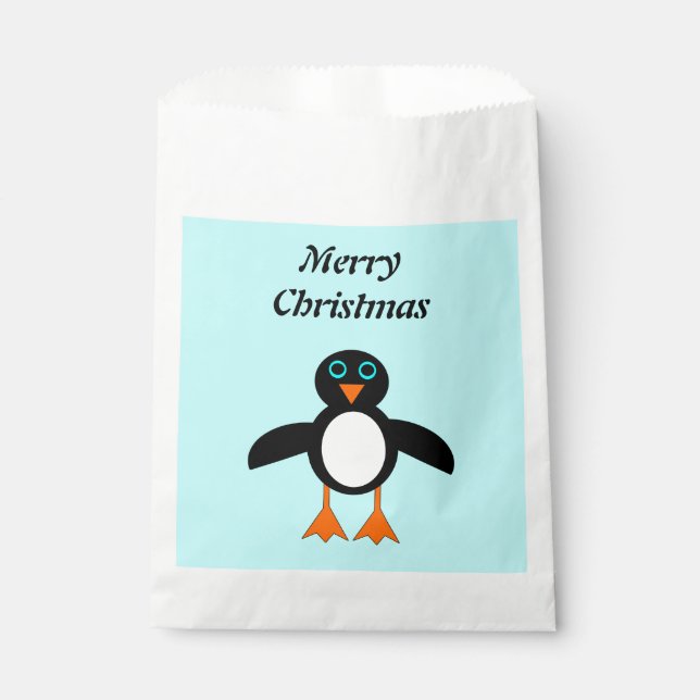Cute Penguin Custom Favour Bags (Front)