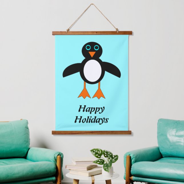 Cute Penguin Custom Hanging Tapestry (Living Room)
