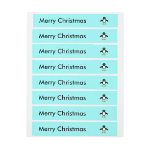 Cute Penguin Customisable Labels