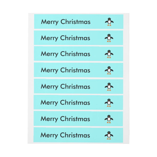Cute Penguin Customisable Labels (Sheet)