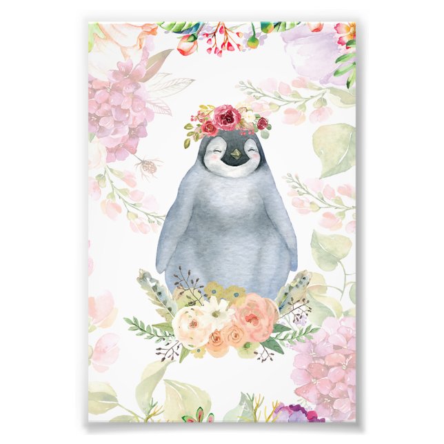 Cute Penguin Daughter Birthday Gift, Love Penguin Photo Print (Front)