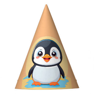 Cute Penguin Face safari zoo ice Birthday Party Party Hat