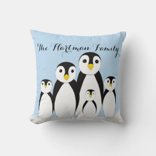 Cute Penguin Family Cushion