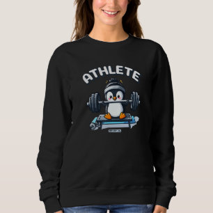 Cute Penguin Fitness Workout Athlete Funny Gym Tra Sweatshirt