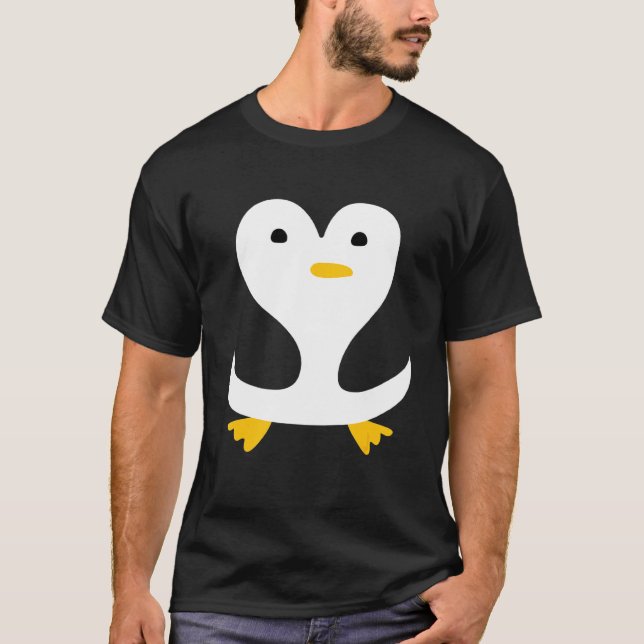 Cute Penguin   Fun Modern Unique T-Shirt (Front)
