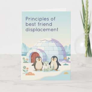 Cute Penguin Fur Baby   Dry Humour New Pet Card