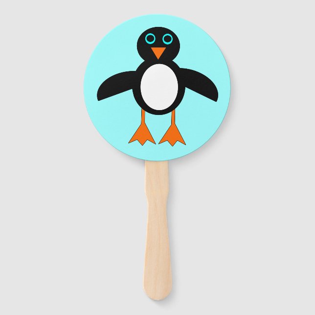 Cute Penguin Hand Fan (Front)