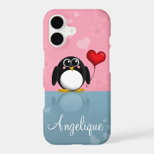 Cute Penguin Heart Balloon iPhone 7 Case