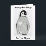 CUTE PENGUIN HEART BIRTHDAY CARD DAUGHTER ETC.<br><div class="desc">Unique Birthday card created from my artwork of a cute penguin with a heart this penguin really does exist!    Text can chosen on the front and can  be added inside Please take a look at my other matching items.</div>