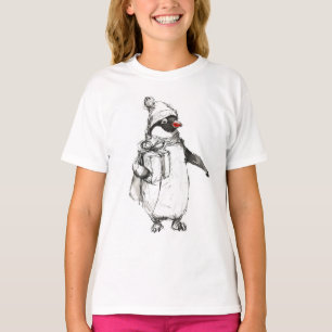 Cute Penguin Holding Gift T-Shirt