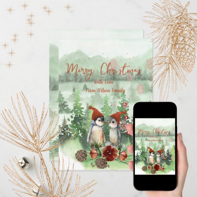 Cute Penguin  Holiday Card (Creator Uploaded)