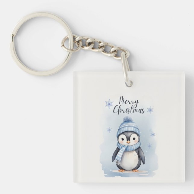 "Cute Penguin" Key Ring (Front)