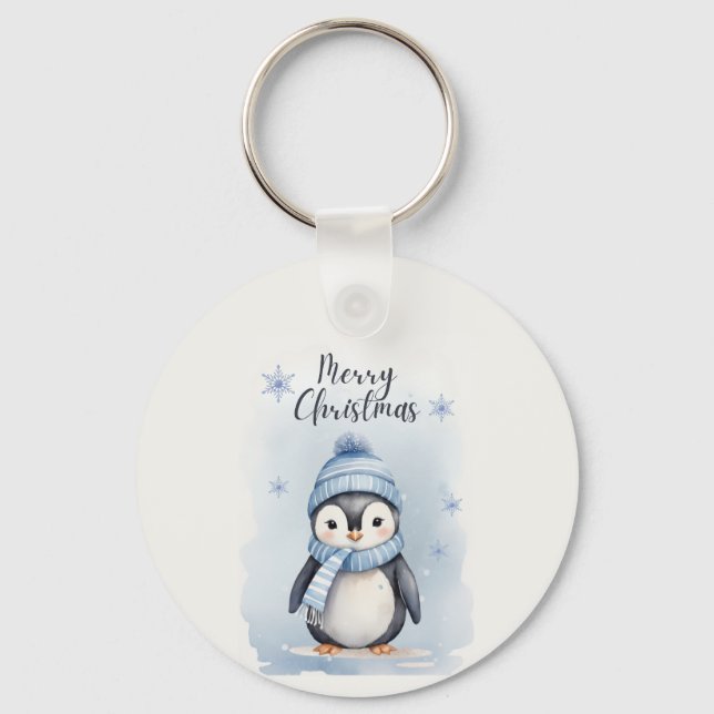 "Cute Penguin" Key Ring (Front)