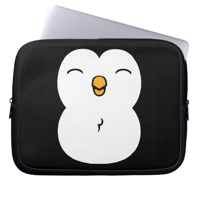 Cute Penguin Laptop Sleeve (Front)