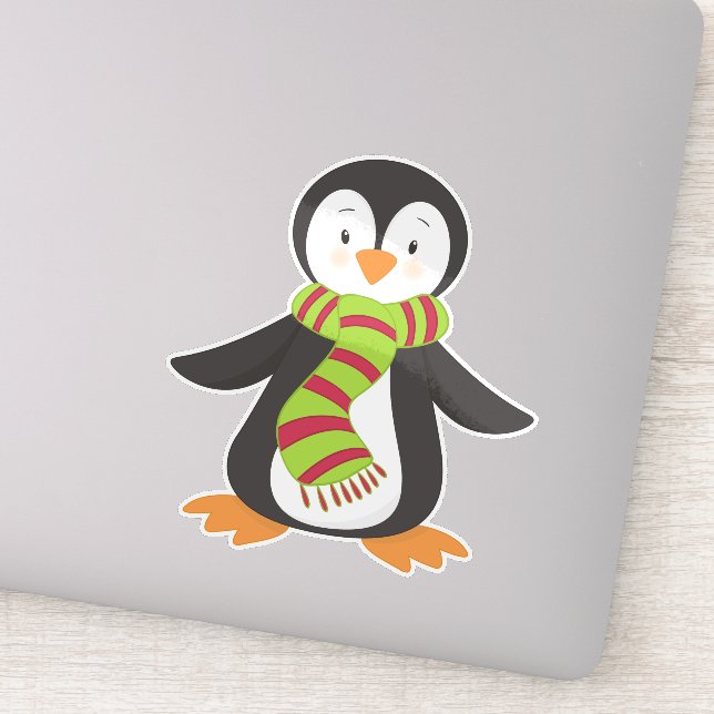 Cute Penguin, Little Penguin, Penguin With Scarf (Detail)