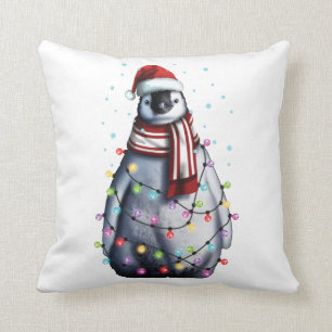 Cute Penguin Lover Funny Christmas Holiday Gift Cushion